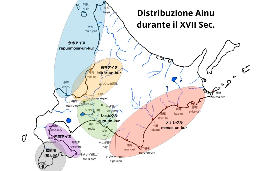 distribuzione ainu